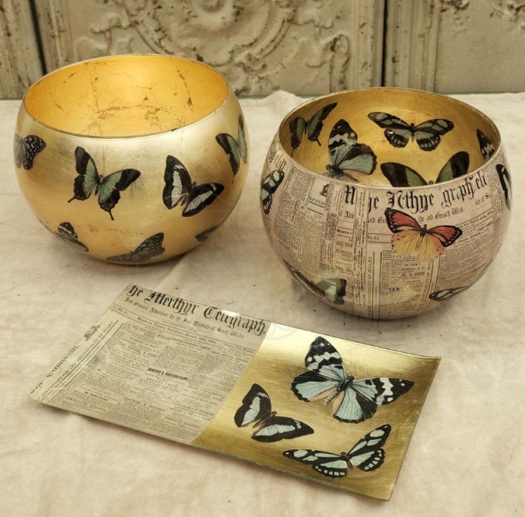 Papier do decoupage 34x49 French Labels - Motyle 1 LBD214 LaBlanche