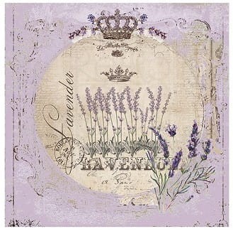 Papier do decoupage 21x21 Lawenda 2.1 LBD200.1 LaBlanche
