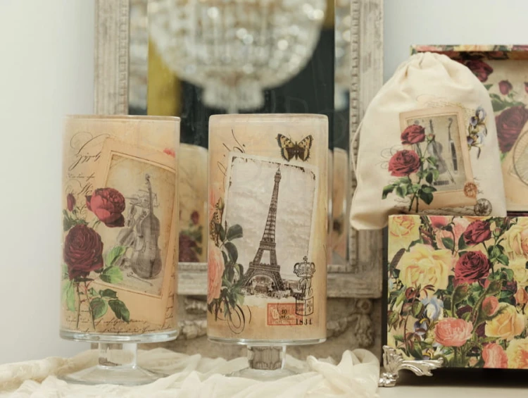 Papier do decoupage 11x16 Róże retro 3.5 LBD179.5 LaBlanche
