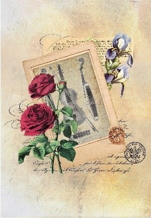 Papier do decoupage 11x16 Róże retro 3.5 LBD179.5 LaBlanche