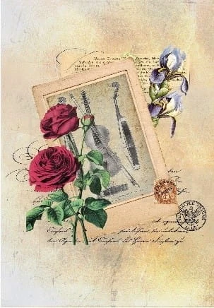 Papier do decoupage 11x16 Róże retro 3.5 LBD179.5 LaBlanche