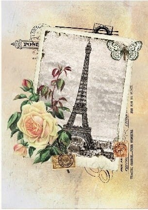 Papier do decoupage 11x16 Róże retro 3.4 LBD179.4 LaBlanche