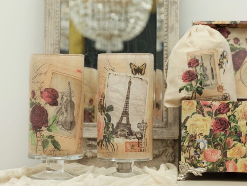 Papier do decoupage 22x25 Róże retro 3.2 LBD179.2 LaBlanche