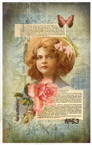 Papier do decoupage 17x25 Portret retro 1.4 LBD061.4 LaBlanche
