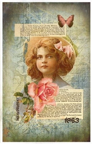 Papier do decoupage 17x25 Portret retro 1.4 LBD061.4 LaBlanche