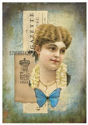 Papier do decoupage 17x22 Portret retro 1.2 LBD061.2 LaBlanche
