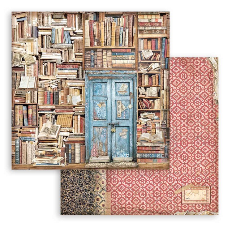 Zestaw papierów 20x20 Vintage Library SBBS80 Stamperia