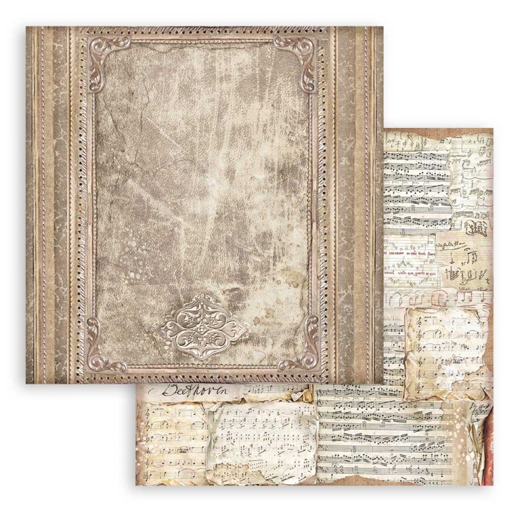 Zestaw papierów 20x20 Vintage Library Backgrounds Tła SBBS81 Stamperia