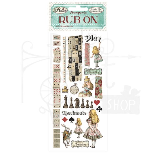 Rub-on transfer1 10x21.6cm Alice Through The Looking Glass DFLRB24 Stamperia