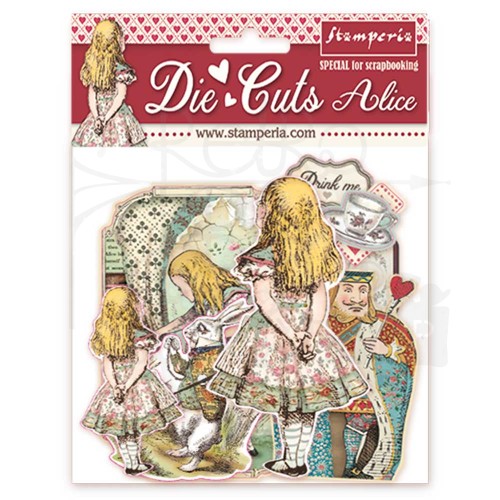 Ozdoby kształty tekturowe Die Cuts Alice DFLDC07 Stamperia