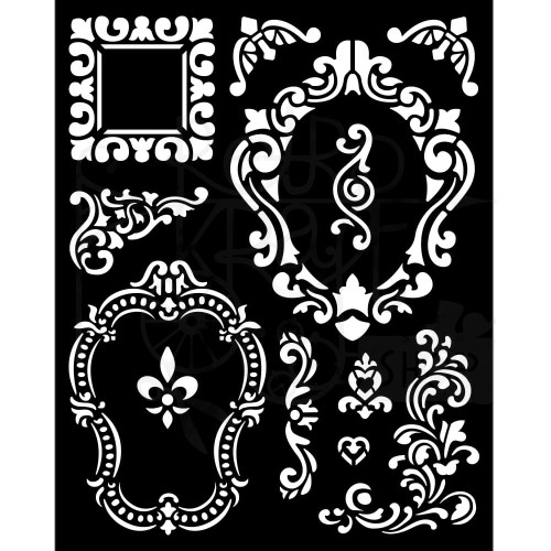 Szablon maska 20x25cm Alice Ramki KSTD092 Stamperia