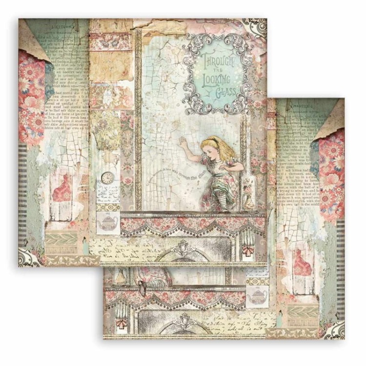 Zestaw papierów 20x20 Alice Through The Looking Glass SBBS42 Stamperia