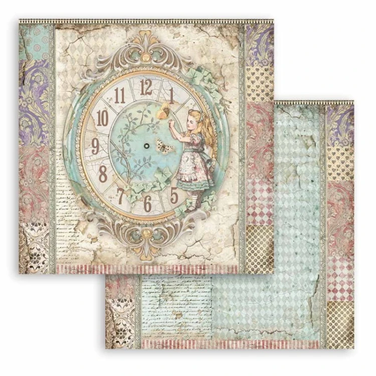 Zestaw papierów 20x20 Alice Through The Looking Glass SBBS42 Stamperia