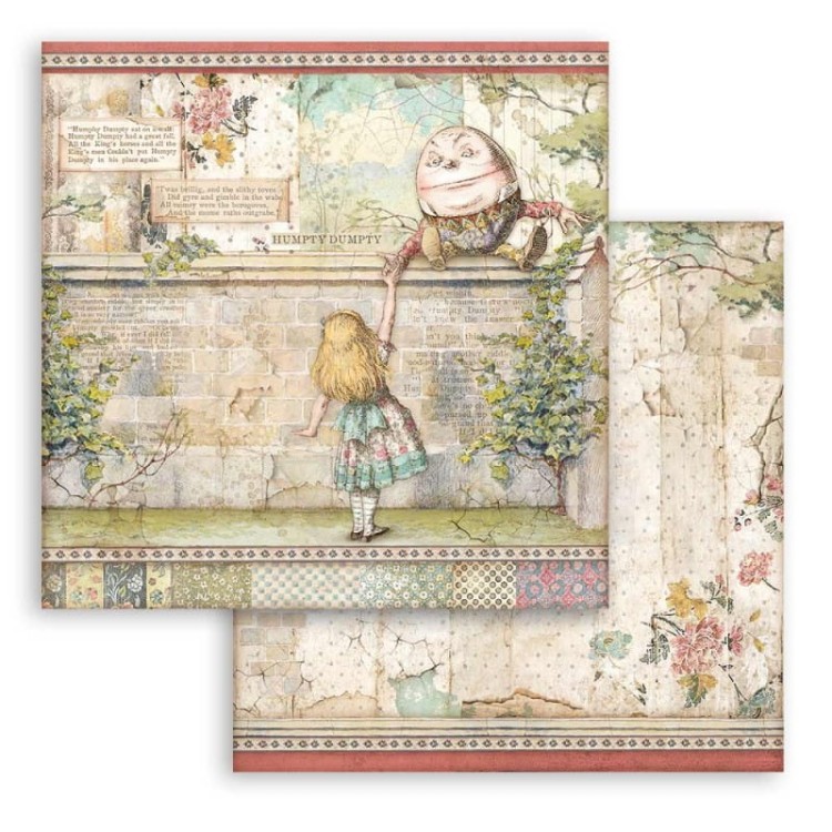 Zestaw papierów 20x20 Alice Through The Looking Glass SBBS42 Stamperia
