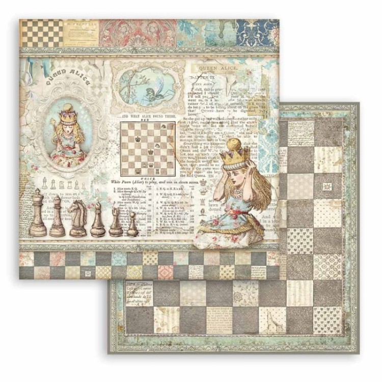 Zestaw papierów 20x20 Alice Through The Looking Glass SBBS42 Stamperia