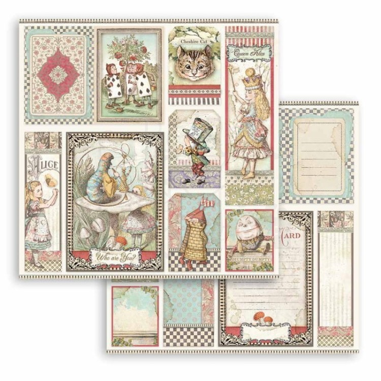 Zestaw papierów 20x20 Alice Through The Looking Glass SBBS42 Stamperia