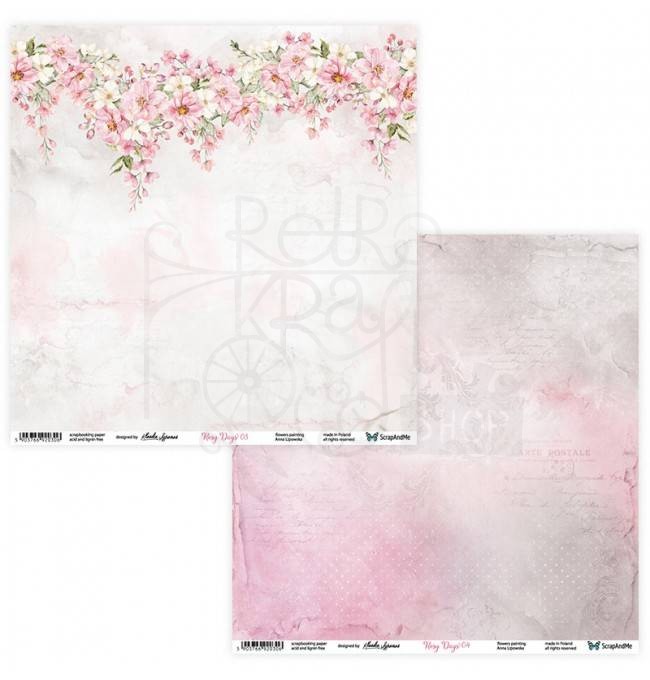 Zestaw papierów 30x30 Rosy Days RD-11 ScrapAndMe