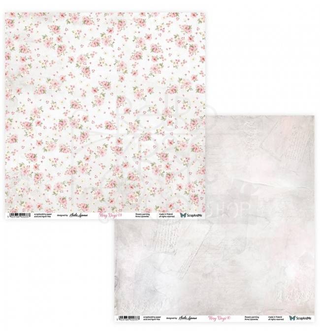 Zestaw papierów 30x30 Rosy Days RD-11 ScrapAndMe