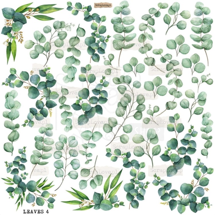 Naklejki do scrapbookingu i art journalingu Leaves 4 ScrapLove