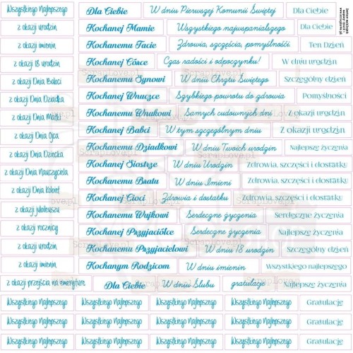 Naklejki do scrapbookingu i art journalingu Napisy na okazje 2 ScrapLove