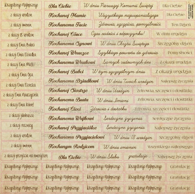 Naklejki do scrapbookingu i art journalingu Napisy na okazje 5 ScrapLove