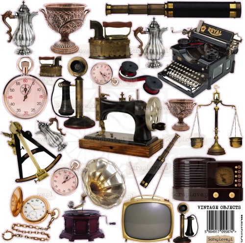 Naklejki do scrapbookingu i art journalingu Vintage Objects ScrapLove