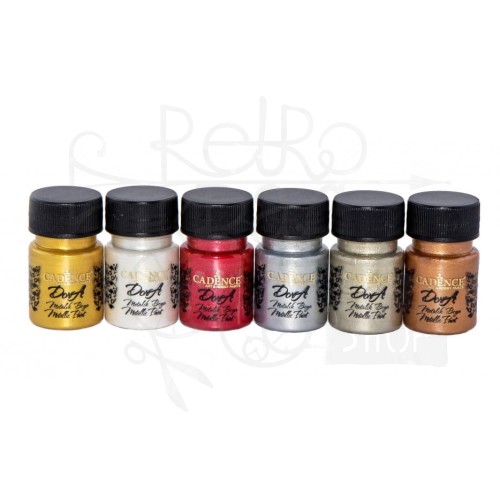 Zestaw farb Dora metalik 6x30ml Cadence