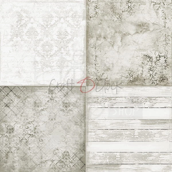 Zestaw papierów 15x15 Basic 10 Light Gray Mood CC-ZM-BC10 Craft O'Clock