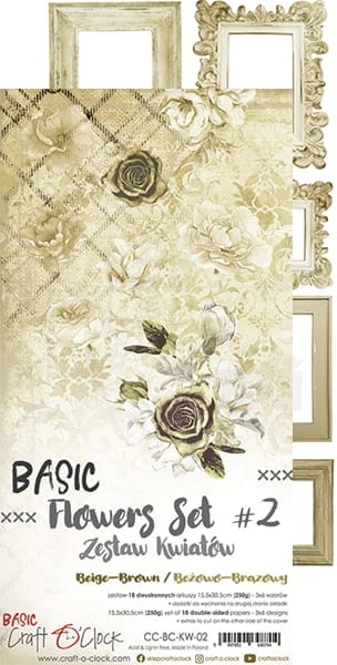Zestaw dodatków Basic 15x30 Kwiatki 02 CC-BC-KW-02 Craft O'Clock