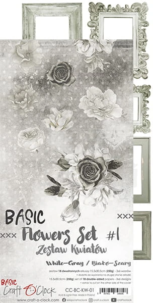 Zestaw dodatków Basic 15x30 Kwiatki 01 CC-BC-KW-01 Craft O'Clock