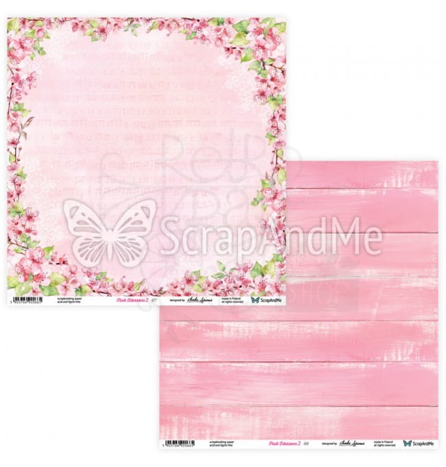 Zestaw papierów 30x30 Pink Blossom 2 PB2-11 ScrapAndMe