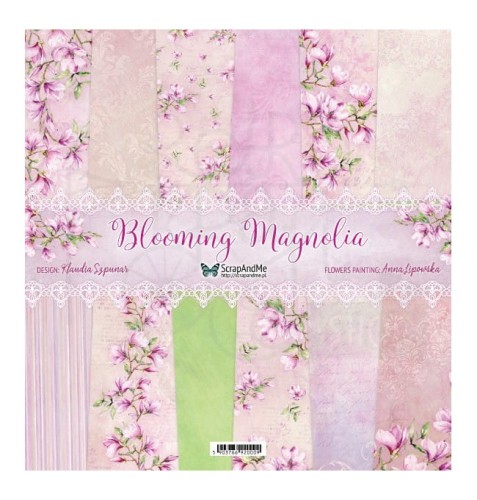 Zestaw papierów 30x30 Blooming Magnolia BM-12 ScrapAndMe
