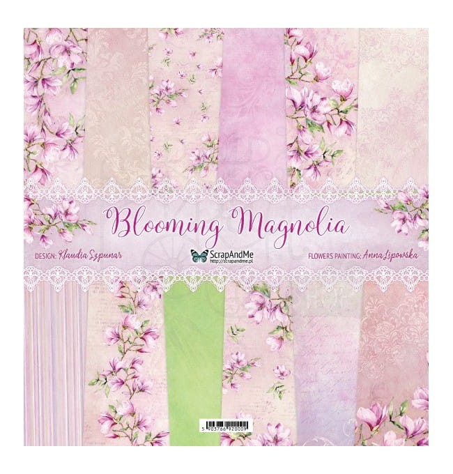 Zestaw papierów 30x30 Blooming Magnolia BM-12 ScrapAndMe