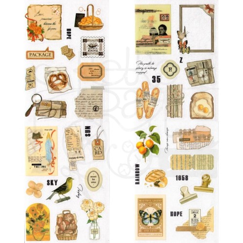Naklejki do scrapbookingu i art journalingu w albumie 2 - 20 stron - ok 160 naklejek