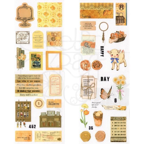 Naklejki do scrapbookingu i art journalingu w albumie 2 - 20 stron - ok 160 naklejek