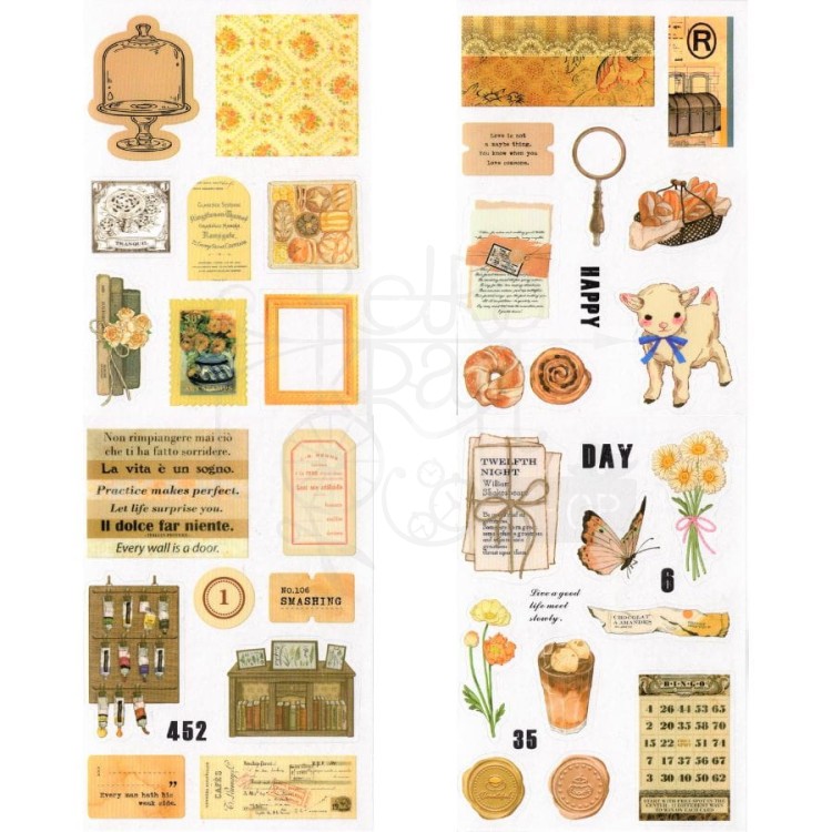 Naklejki do scrapbookingu i art journalingu w albumie 2 - 20 stron - ok 160 naklejek
