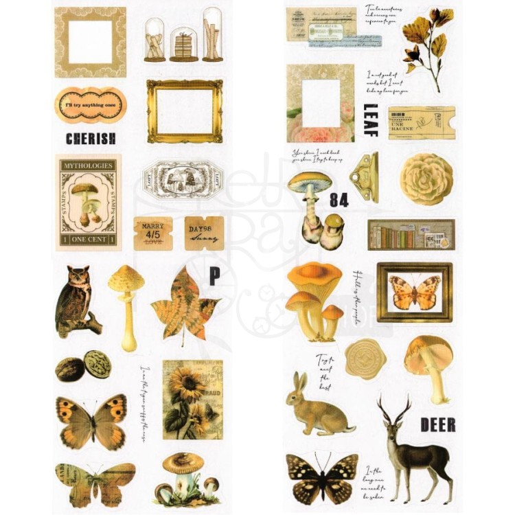 Naklejki do scrapbookingu i art journalingu w albumie 2 - 20 stron - ok 160 naklejek