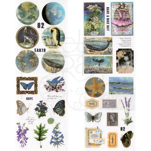 Naklejki do scrapbookingu i art journalingu w albumie 3 - 20 stron - ok 160 naklejek
