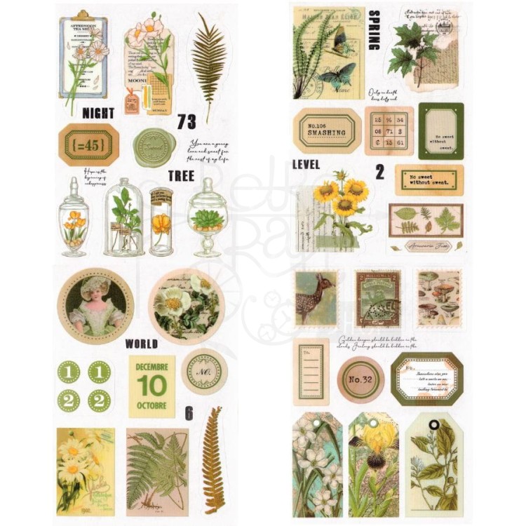 Naklejki do scrapbookingu i art journalingu w albumie 3 - 20 stron - ok 160 naklejek