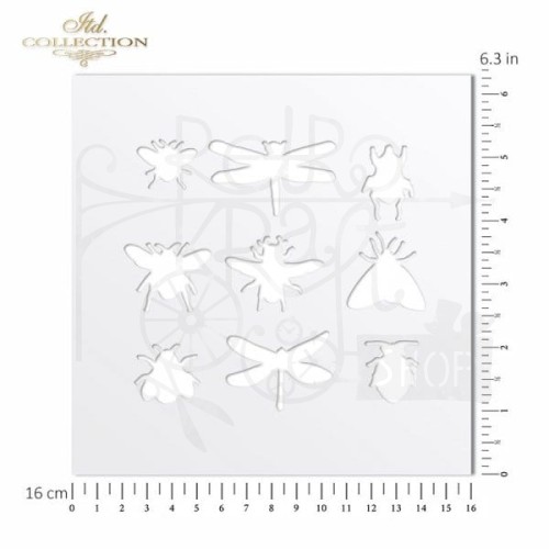 Szablon maska 16x16cm owady insekty ST0231A ITD Collection