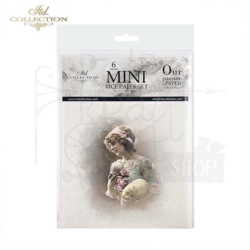 Zestaw papierów ryżowych mini portrety retro RSM080 ITD Collection