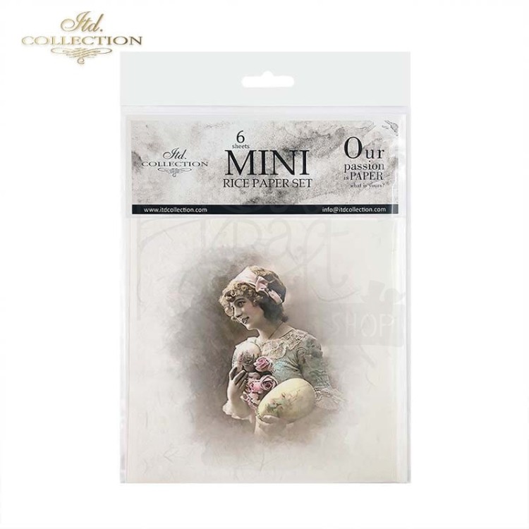 Zestaw papierów ryżowych mini portrety retro RSM080 ITD Collection