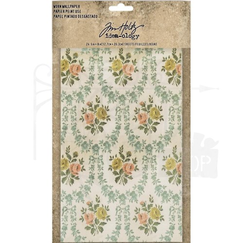 Ozdoby papierowe tapety Idea-ology Worn Wallpaper Idea-ology Tim Holtz