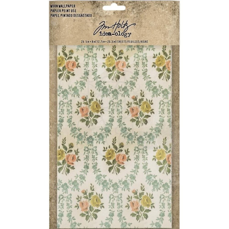 Ozdoby papierowe tapety Idea-ology Worn Wallpaper Idea-ology Tim Holtz