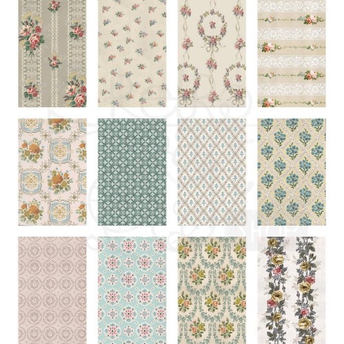 Ozdoby papierowe tapety Idea-ology Worn Wallpaper Idea-ology Tim Holtz