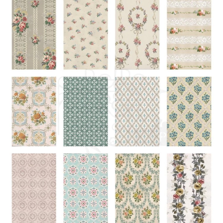 Ozdoby papierowe tapety Idea-ology Worn Wallpaper Idea-ology Tim Holtz