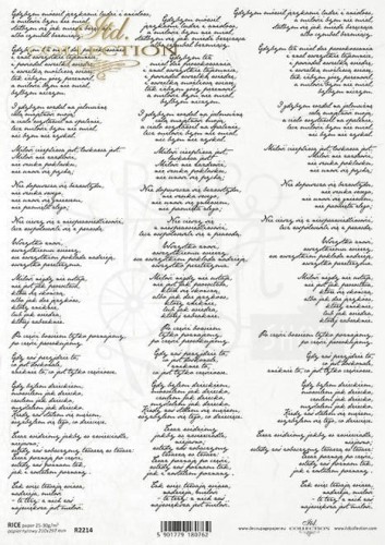 Papier ryżowy A4 cytaty i sentencje o miłości R2214 ITD Collection