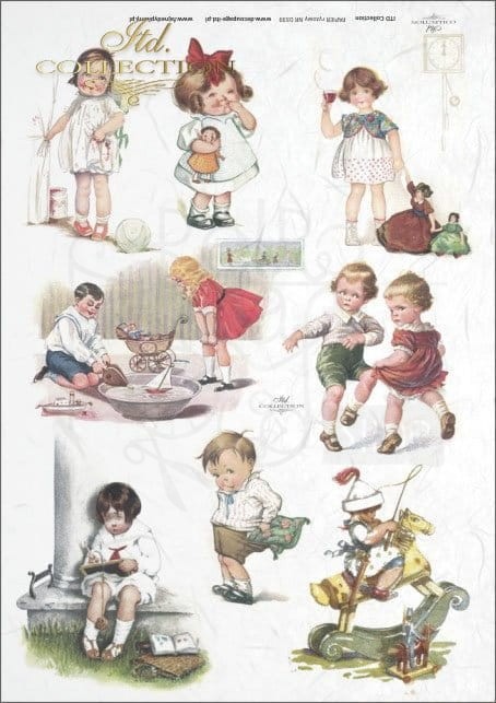 Papier ryżowy A4 zabawa dzieci R0339 ITD Collection
