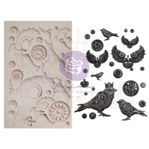 Foremka silikonowa 20x13 Clockwork Sparrows 969493 Finnabair Prima