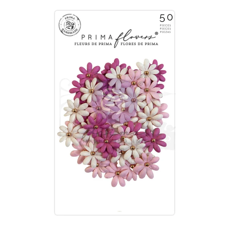 Kwiaty kwiatki papierowe Endearing Notes 50szt 664473 Prima